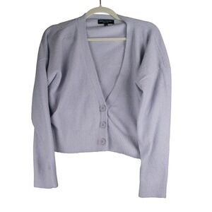 Central Park West New York Womens S Cardigan Sweater Light Purple Knit‎
